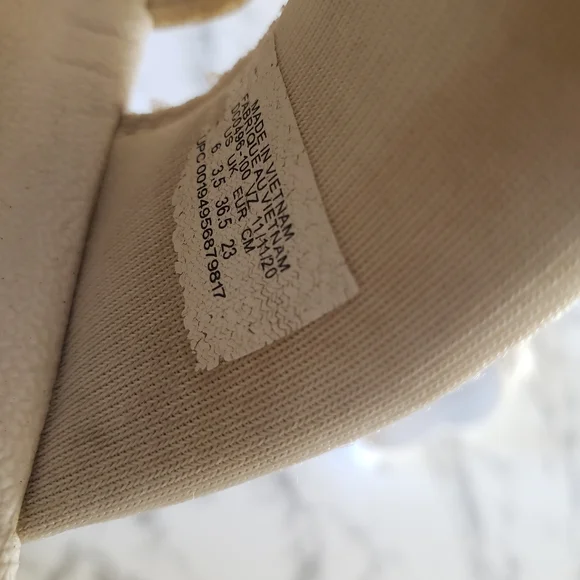 Nike White Dual-Strap Slide Sandals with Black Swoosh - Picture 5 of 6